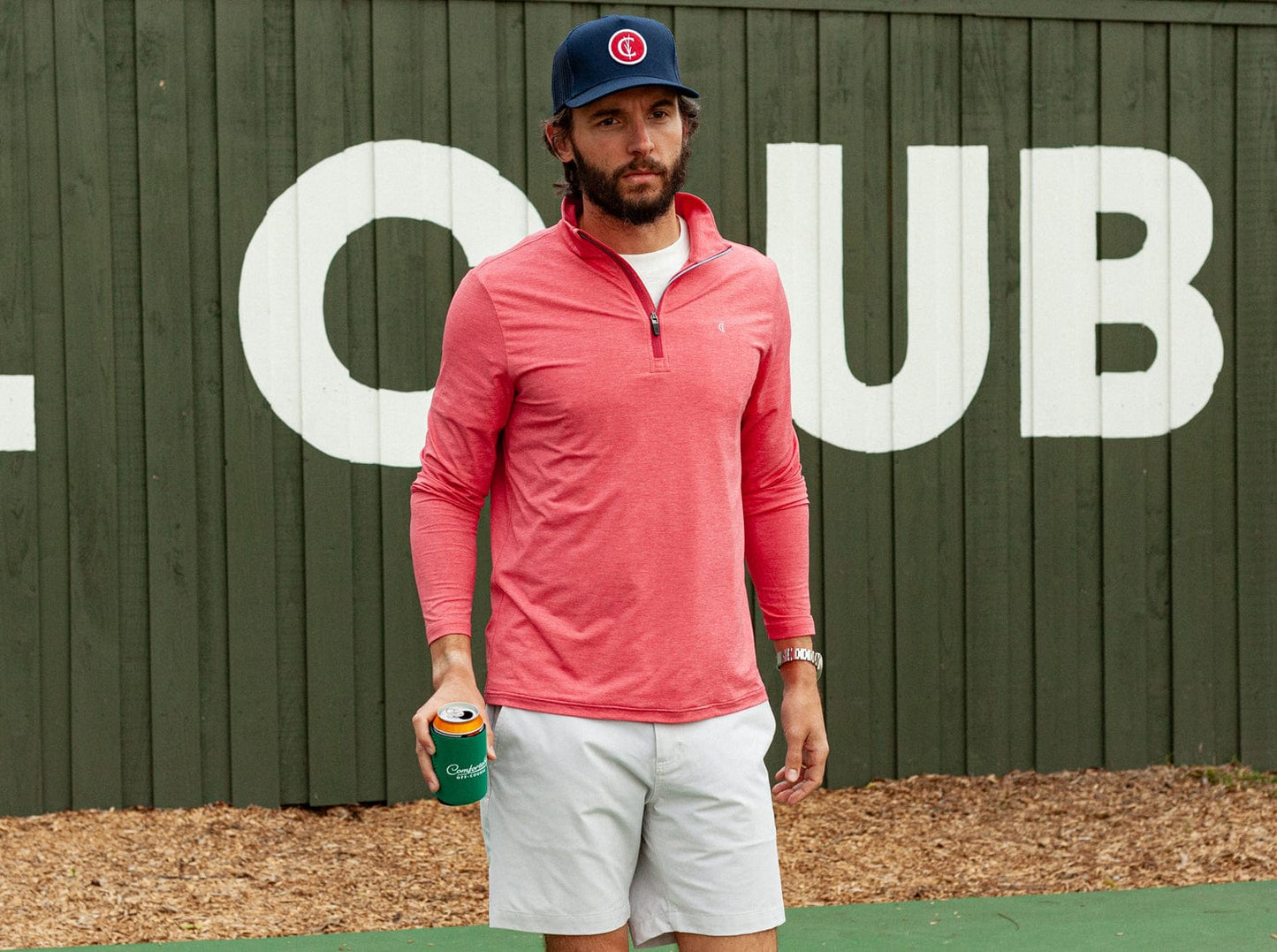 Criquet Feather Performance Pullover- Heather Red