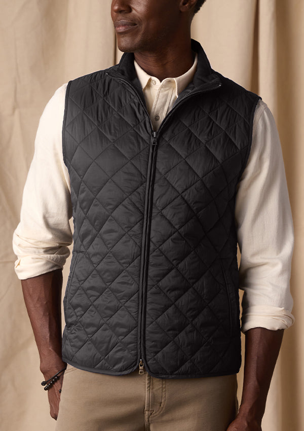 The Normal Brand | Quilted Liner Vest | Charcoal