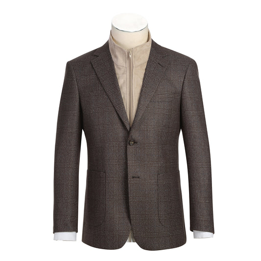 Renoir Slim Fit Sport Coat with Removable Bib - Brown