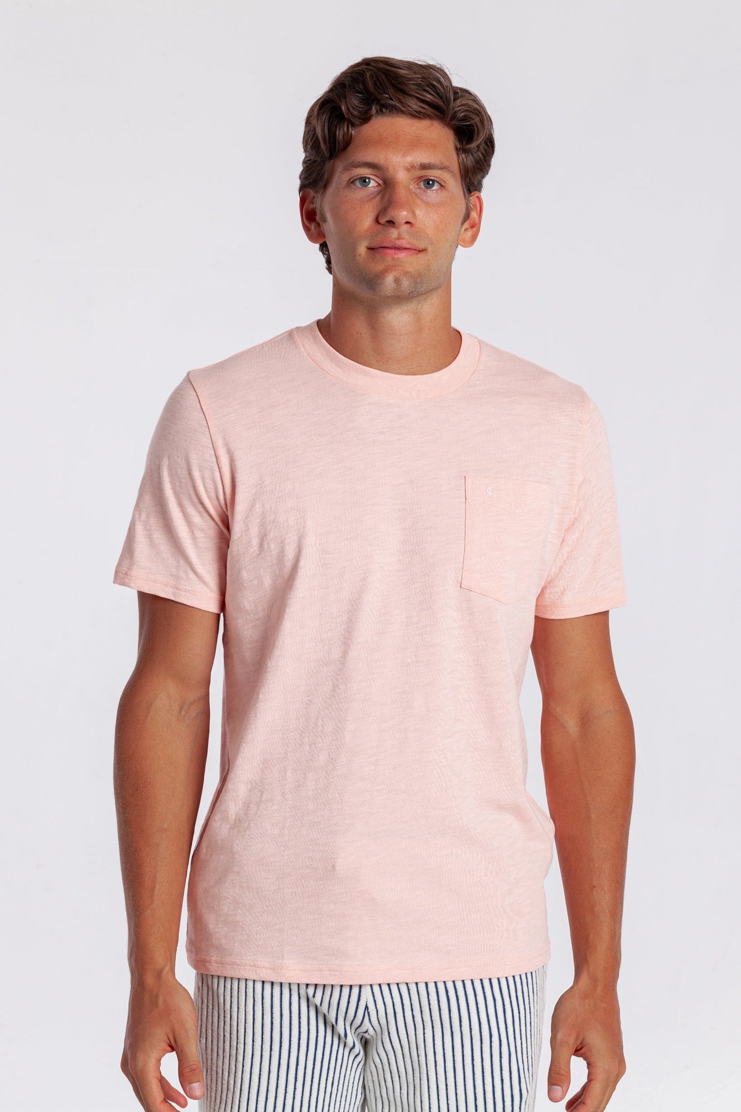 Criquet Slub Cotton T-Shirt - Pink Sand