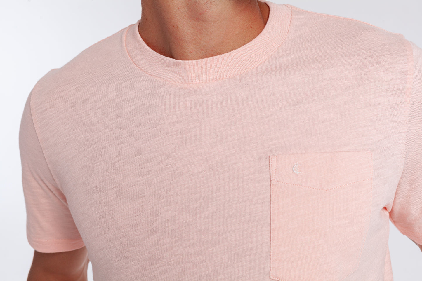 Criquet Slub Cotton T-Shirt - Pink Sand