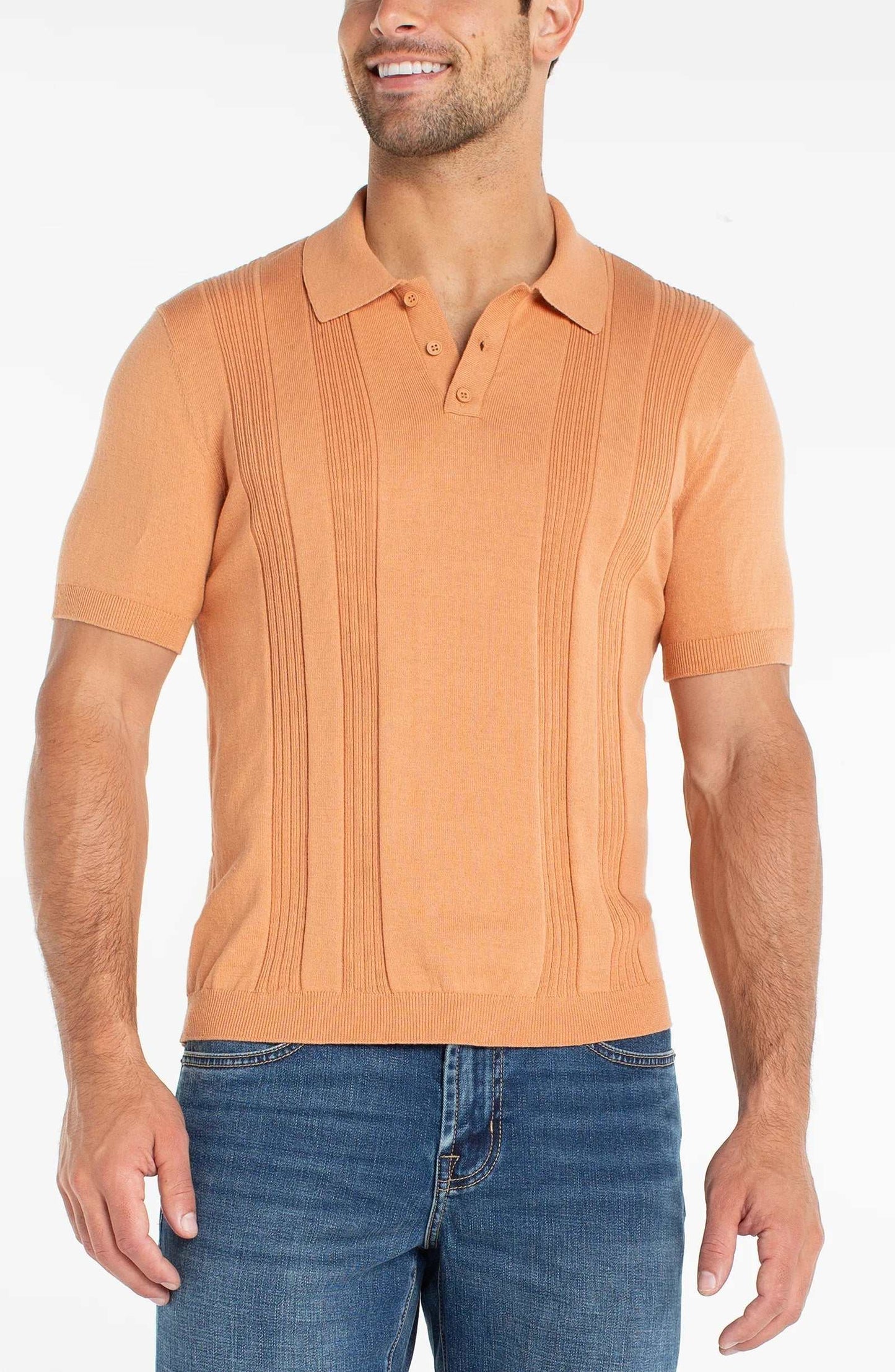 Liverpool Los Angeles | Sweater Knit Polo | Clay