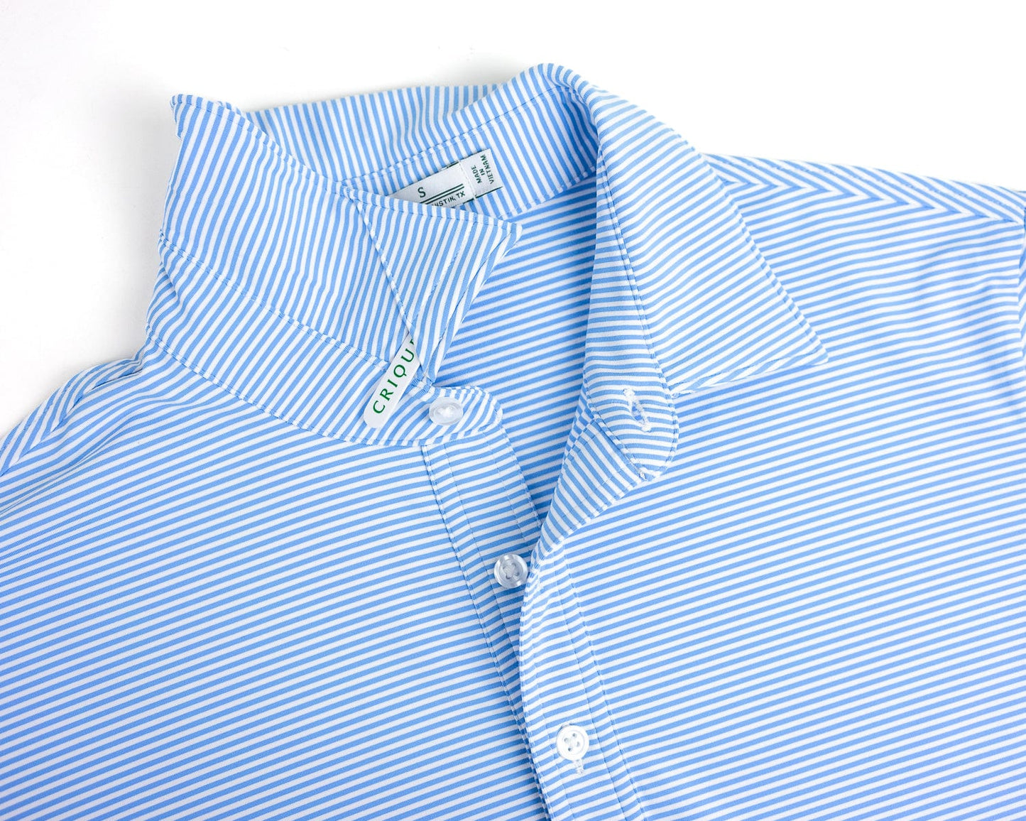 Criquet Hobby Stripe Performance Players Shirt - Light Blue