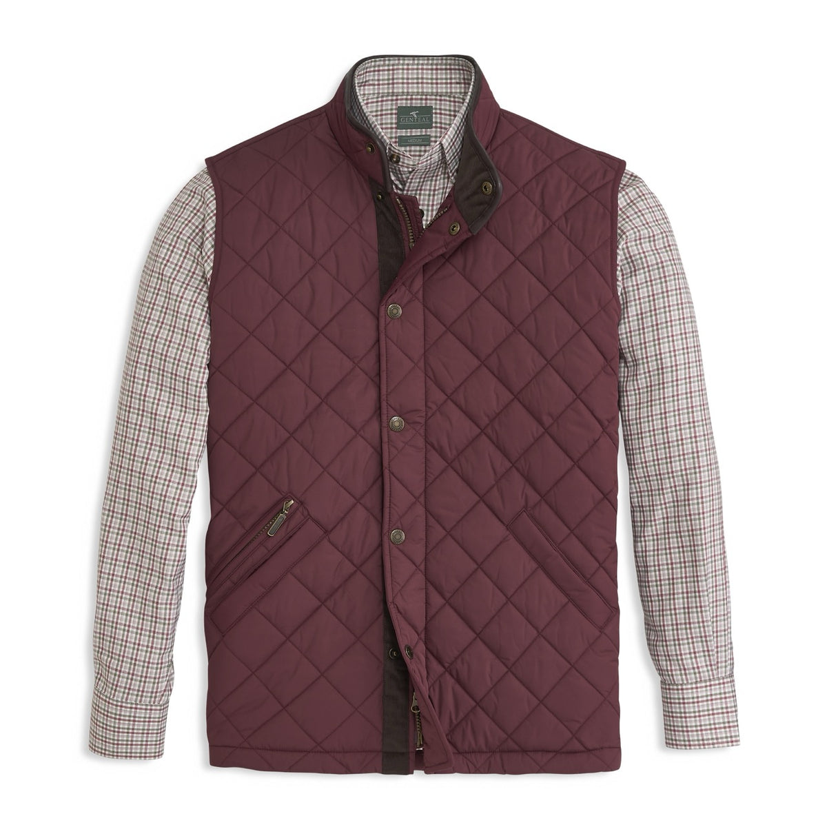 Genteal | Northpoint Quilted Vest | Mahogany