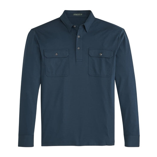 GenTeal | Utility Long Sleeve Polo | Midnight