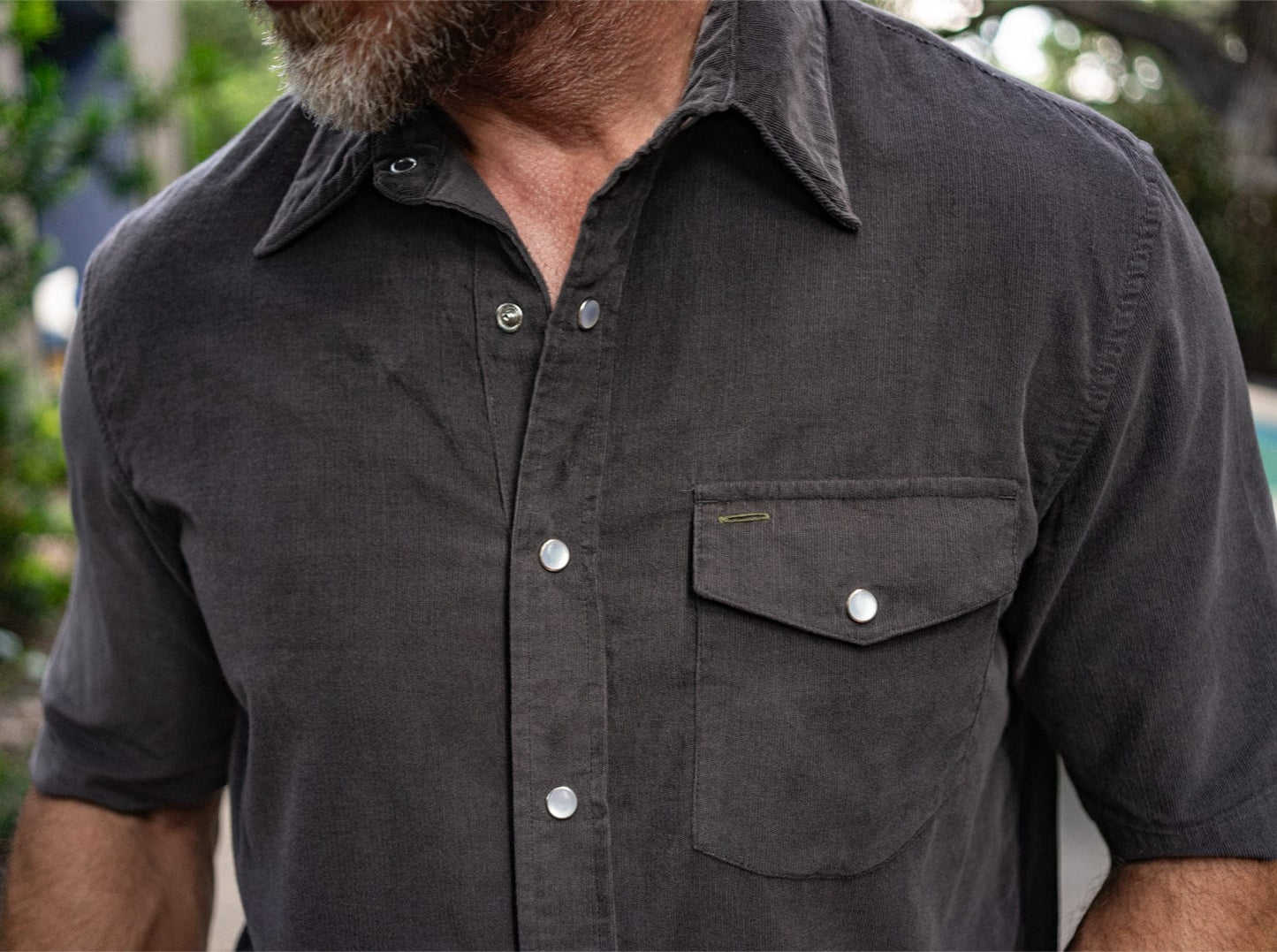 Criquet | Corduroy Short Sleeve Pearl Snap | Iron Horse