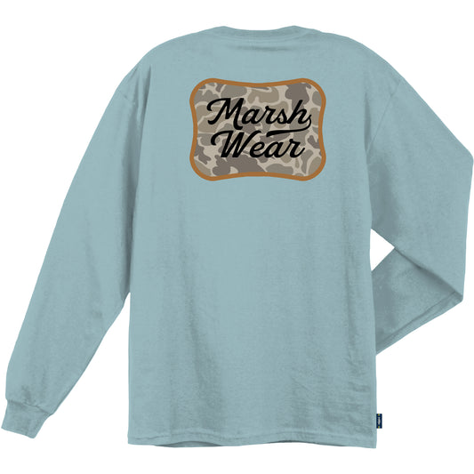 Marsh Roadside Camo Long Sleeve Tee- Cloud