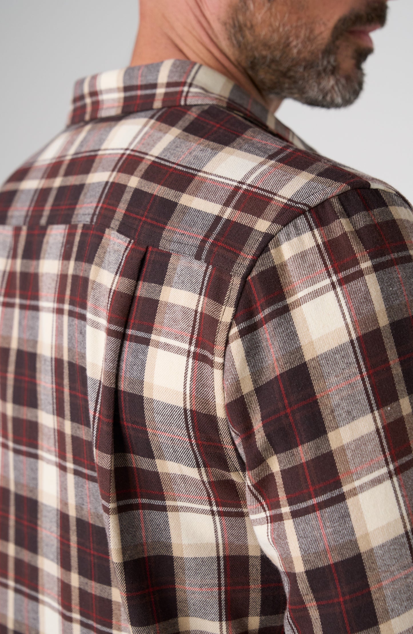 Liverpool Los Angeles | Long Sleeve Button Up | Ecru Burnt Hana