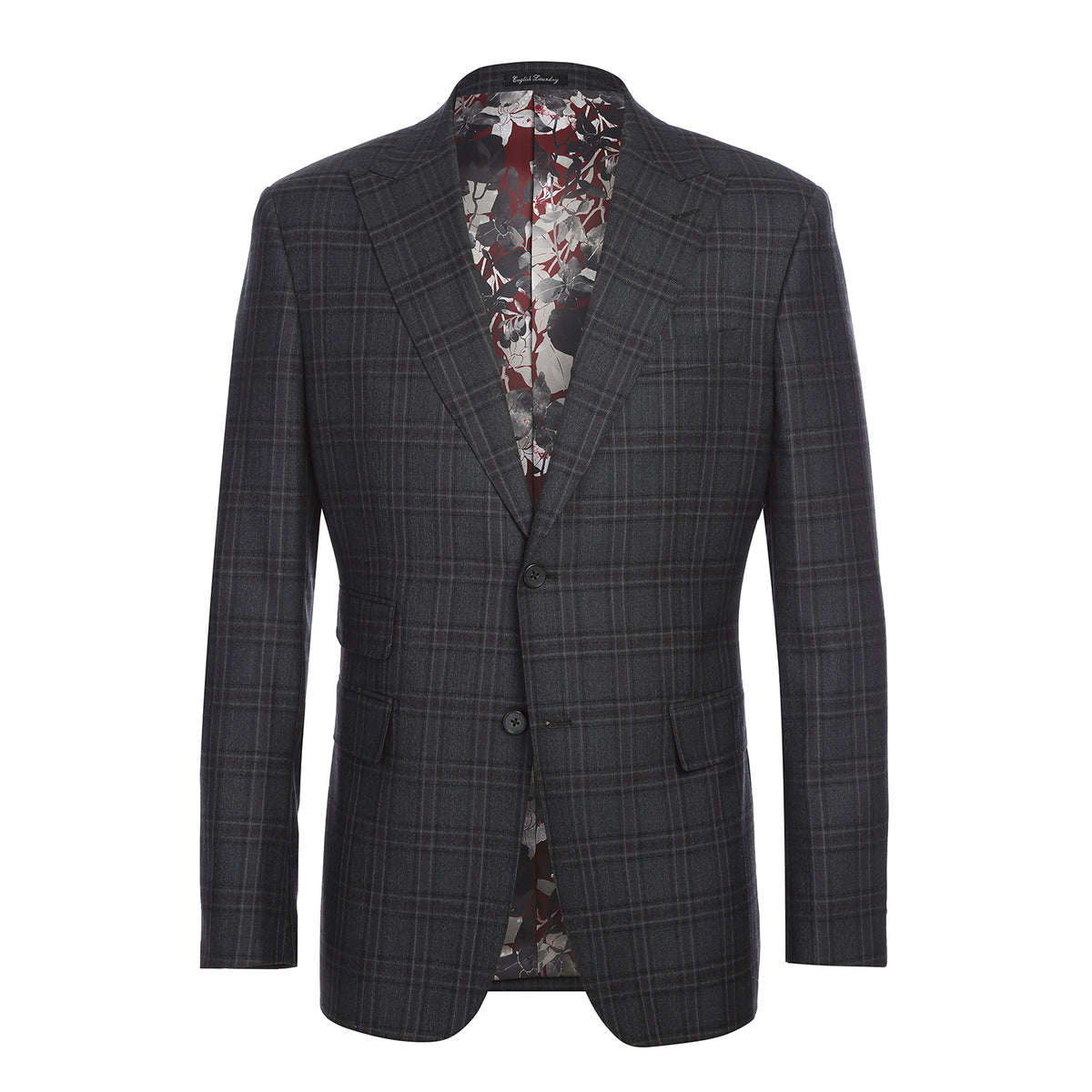 English Laundry | Slim Suit | Charcoal & Burgundy