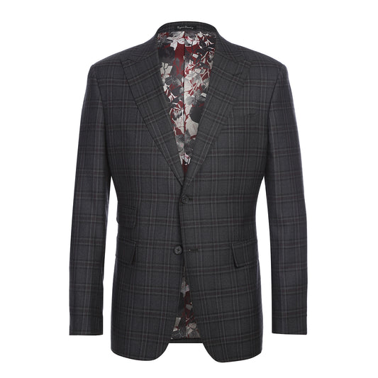 English Laundry | Slim Suit | Charcoal & Burgundy
