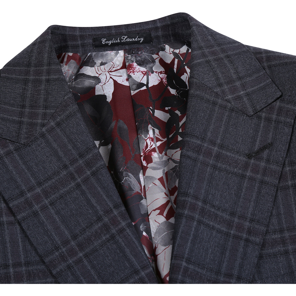 English Laundry | Slim Suit | Charcoal & Burgundy
