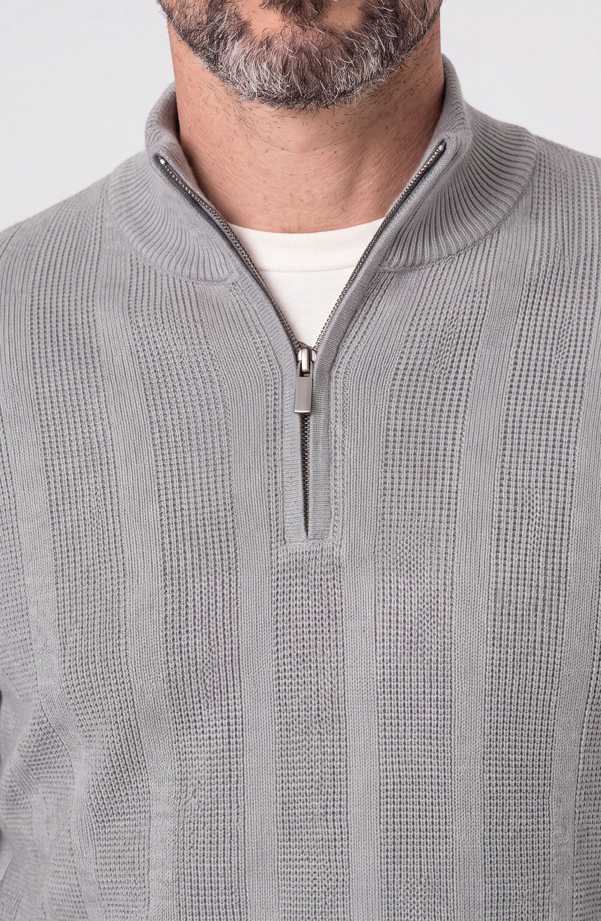 Liverpool Los Angeles | 1/4 Zip Sweater | Grey Heather