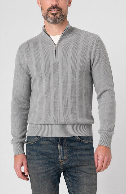 Liverpool Los Angeles | 1/4 Zip Sweater | Grey Heather